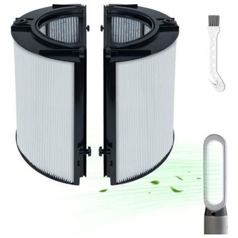 Filtre HEPA 2 en 1 et filtre à charbon actif compatible avec le purificateur d'air Dyson DP04 HP04 HP06 HP07 HP09 PH01 PH02 PH03 TP04 TP06 TP07 TP09, filtre de remplacement en verre 3 (1/5)