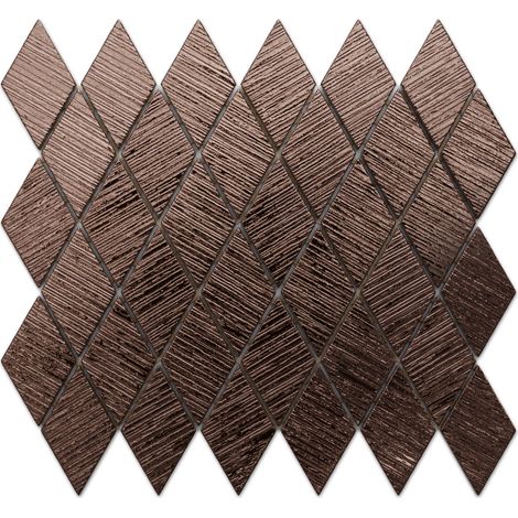 Ilcom mosaico in vetro su rete per bagno e cucina 26.5cm x 30.5cm - Copper tulip (1/4)