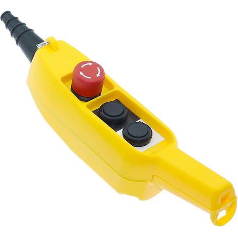 Poste de commande à bouton-poussoir COB-61E étanche pour grue mobile, à vitesse unique et avec arrêt d'urgence (1/5)