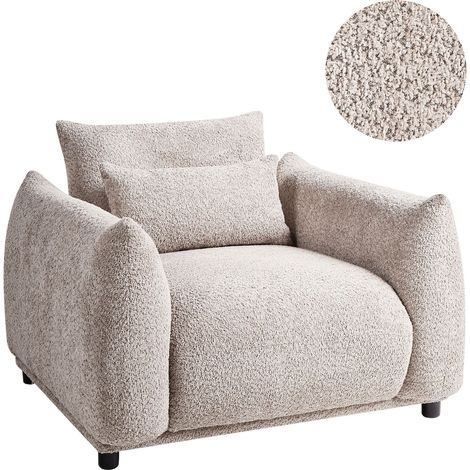 Armchair JAMSA Boucle Taupe (1/5)