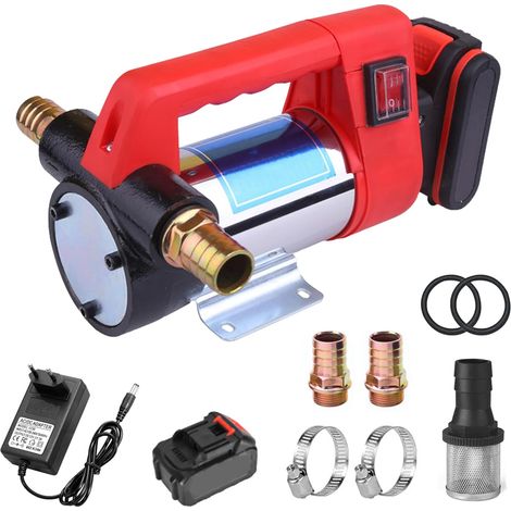 Pompa elettrica diesel applicabile, pompa per gasolio, pompa di trasferimento, pompa di estrazione con batteria al litio da 3000 mAh, per diesel, cherosene