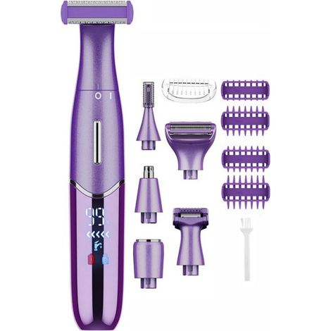 Rasoir électrique pour femme 600 mah rasoir électrique 6 en 1 avec une variété - TepidBee - d'accessoires pour une utilisation mul (1/3)