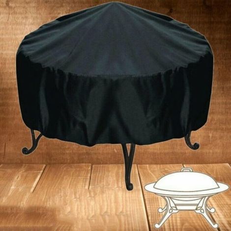 Housse Barbecue - Rond 86 x 35 cm - Protection Extérieure Jardin Anti-pluie Poussière UV - Cordon Serrage Acier Inoxydable - 1 Pièce (1/5)