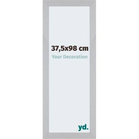 yd. - Cadre photo 37.5x98 - Argent Mat - MDF - Mura