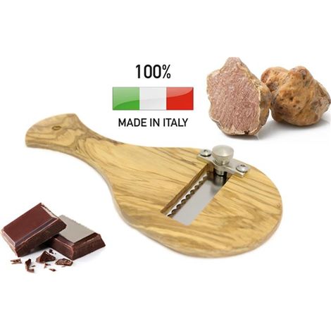 Calder Taglia Tartufi Cioccolato Legno Olivo Lama Liscia Professionale Made In Italy