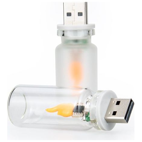 2 luci per auto USB, [telecomando e timer con spegnimento automatico] Luci a LED effetto fiamma, connessione USB per un'illuminazione interna suggestiva (1/5)