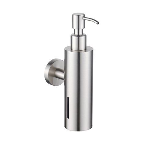 Fortifura Calvi distributeur de savon - mural - rond - inox brossé (1/4)