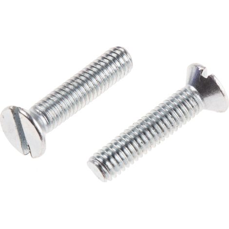 Vis à métaux RS PRO M3.5 à tête Fraisée fendue en Acier, 16mm ( Prix pour Sachet de 100 )