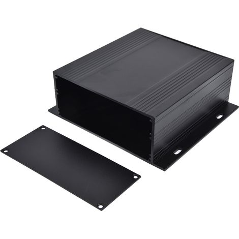 Boîtier de jonction électrique intégré en alliage d'aluminium, 47 x 133 x 120 mm, noir mat (1/5)