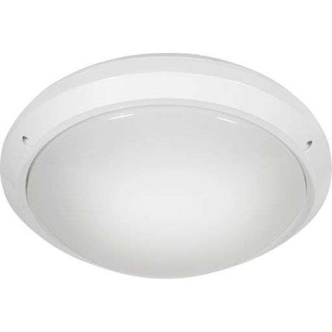 Kanlux – Plafonnier LED rond blanc 24 cm – Étanche IP54 – Dimmable E27 60W max – Polycarbonate durable pour salle de bain et couloir (1/7)