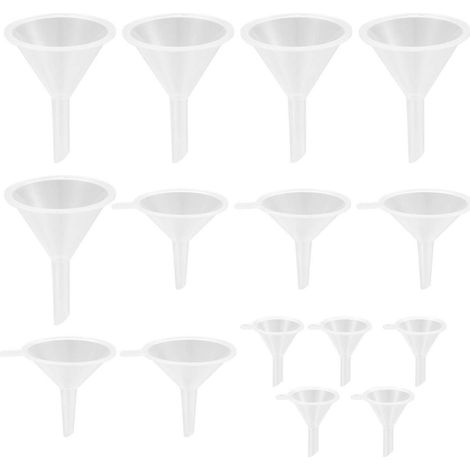 15er Set Mini Trichter aus Kunststoff für Labor, Küche & Kosmetik (1/5)