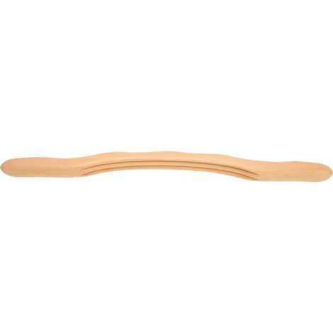 Bâton de massage en bois 3 rainures, rouleau antidouleur ergonomique à manche ondulé pour dos et abdomen, effort réduit. (1/5)