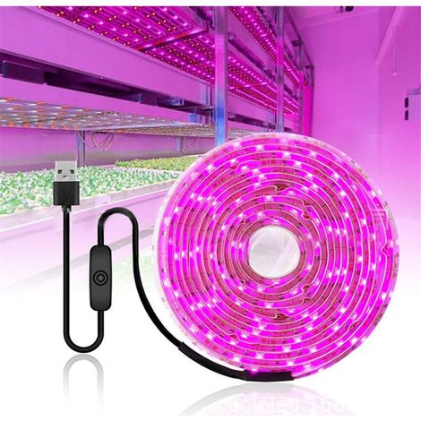 5M Usb Led Grow Strip Light Waterproof 2835Smd Lampe À Fleurs De Plantes D’Intérieur Hydroponique À Spectre Complet (1/5)