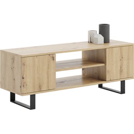 Mobile porta TV Focus in rovere artisan con gambe in metallo (1/5)