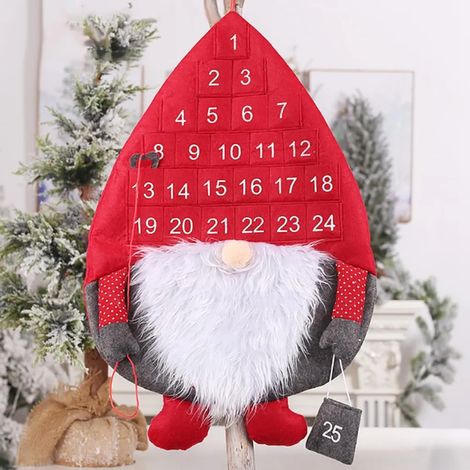 Filz-Adventskalender Santa - Adventskalender zum Befüllen und Aufhängen - Weihnachtsmann