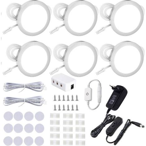 Lot De 6 Lampes Led Sous Meuble De Cuisine À Intensité Variable[BI108] (1/5)