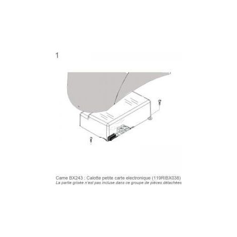 CAME 119RIBX038 Coperchio Scheda Per Motore Bx-243 Ricambio (1/2)