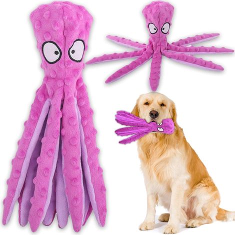 Jouet pour chien Peppy Octopus - Modèle sans rembourrage en papier craquelé, jouet interactif pour chiens moyens et grandsviolet (1/5)