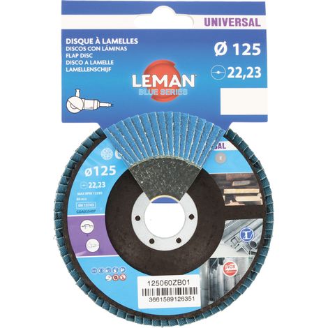DISQUE A LAMELLES BOMBE D125 GRAIN 60 ZIRCONIUM - 125060ZB01 - LEMAN (1/4)