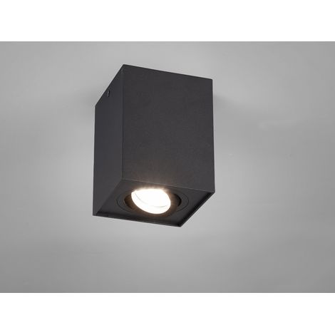Deckenstrahler BISCUIT eckig Schwarz, Breite 9,6cm (1/5)