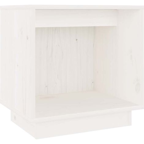 Maison Exclusive - Nachttisch Weiß 40x30x40 cm Massivholz Kiefer (1/5)