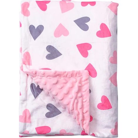Couverture bébé animaux mignonne pour garçons et filles – Douce double épaisseur avec dos à pois, convient aux nouveau-nés et aux tout-petits (1/5)