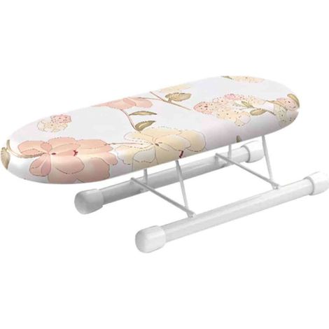 Mini-Faltbügelbrett, platzsparend und ideal für Zuhause und unterwegs, mit Bügelfunktion für Manschetten und Kragen (Peony)
