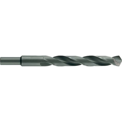 Foret métaux taillé meulé HSS 1143784 queue réduite - Diamètre de perçage : 15 mm - Attachement : cylindrique - Longueur totale : 169 mm - Longueur utile : 114 mm - TIVOLY