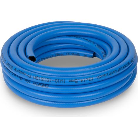 Eberth – Tuyau à air comprimé 10m – Diamètre intérieur 10mm – Pression 20 bar – Flexible tissé résistant aux UV et huiles