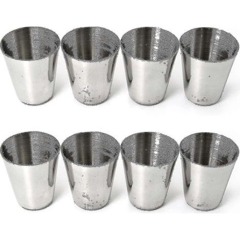 Verres à liqueur en lot de 12, gobelets à schnaps en acier inoxydable, Stamper Pearl (1/3)