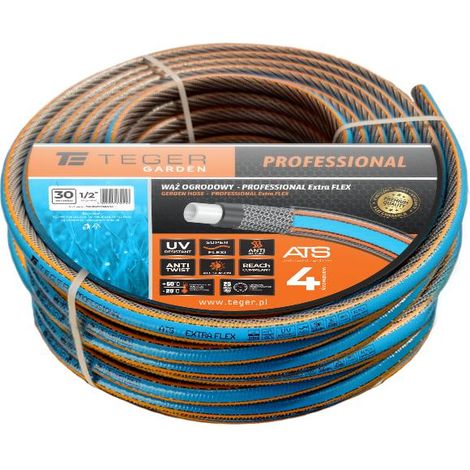 Manguera de jardín "profesional - extra flexible" FI 1/2". 30 m / teger (1/3)