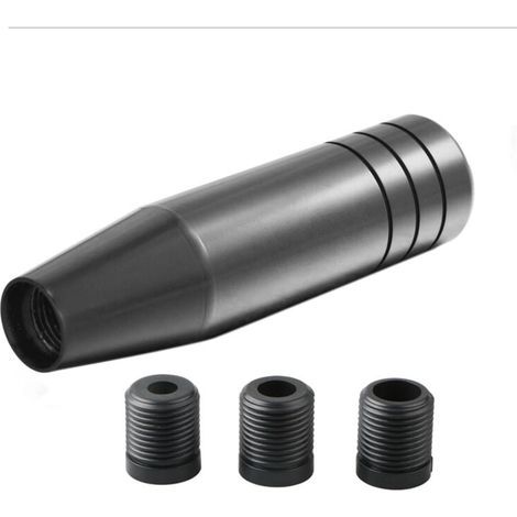 Pomello del cambio in alluminio per auto, leva del cambio manuale universale con impugnatura lunga con 3 adattatori filettati M8 M10 M12, di DEBUNS (1/5)