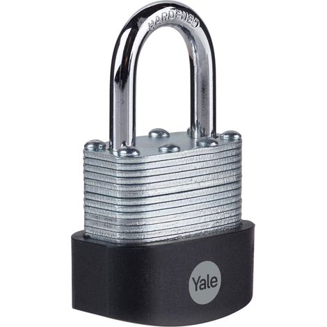 YALE Lucchetto in acciaio laminato di alta sicurezza Y125B/40/122/1 corpo 40mm, arco in acciao indurito, 3 chiavi (1/4)