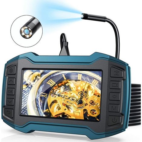 royaluxe -Endoscope Industriel,1080P HD Caméra Endoscopique,Endoscope d'écran IPS 4,5 Pouces avec 6 LED et 3 Luminosité Réglables(5M) (1/5)