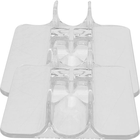 Présentoir à roulettes pour 8 pièces, style moderne, idéal pour les centres commerciaux ou les comptoirs, design transparent. (1/5)