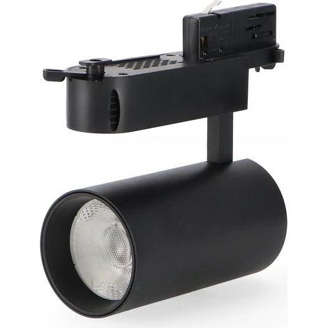 IluminaShop - Foco LED Negro 30W Trifasico para Carril (5 Anos de Garantia)  Blanco Frio 6000K (1/4)