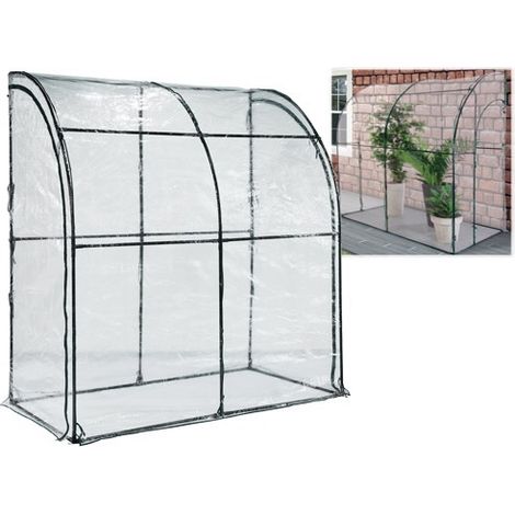 Serra da giardino e balcone a parete in pvc 100x200x215 cm (1/7)