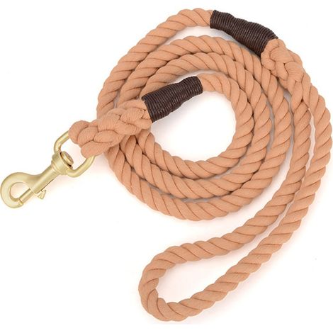 Laisse en corde pour chien, corde tressée de traction multicolore en coton pour chiens de taille moyenne et grande