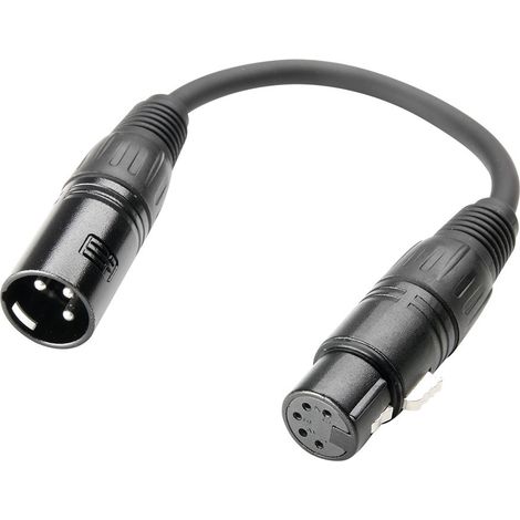 Adaptador XLR 3P Macho A XLR 5P Hembra