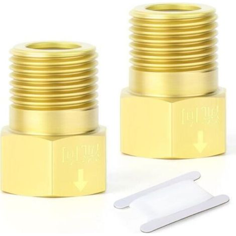 2pcs Brass Check Valve 1/2" Female to 1/2" Male Thread Backflow Prevention One Way Non Return Check Valves (1/5)