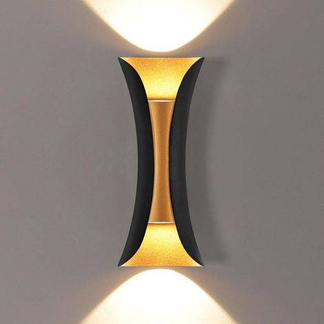 GROOFOO 10W Luz cálida Creative Modern LED Wall Washer Aplique de pared Impermeable IP65 Aluminio LED Aplique de pared Interior Exterior Dormitorio Sala de estar Baño Porche Entrada Pasillo Escaleras (1/5)
