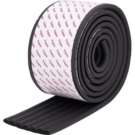 2m Bande d'échelle Souple Noir Bande d'échelle pour Lits superposés 80mm de Large pour protège-Coins de Pieds d'escaliers (1/5)