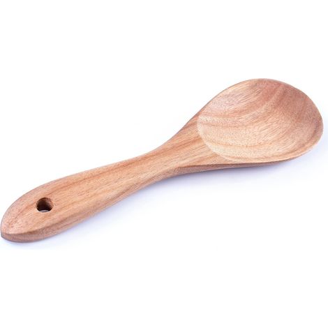 Cuillère À Riz En Bois D'Acacia - Cuillère De Cuisine - Pelle À Riz - Pour Riz, Soupes, Desserts Et Salades - 1 Pièce (1/5)