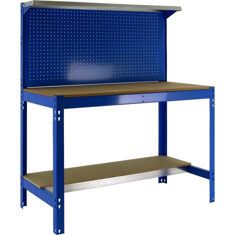 Simon Rack - Kit Etabli 1440x1200x600mm Charge 600Kg - SIMONWORK BT3 1200 BLEU/BOIS