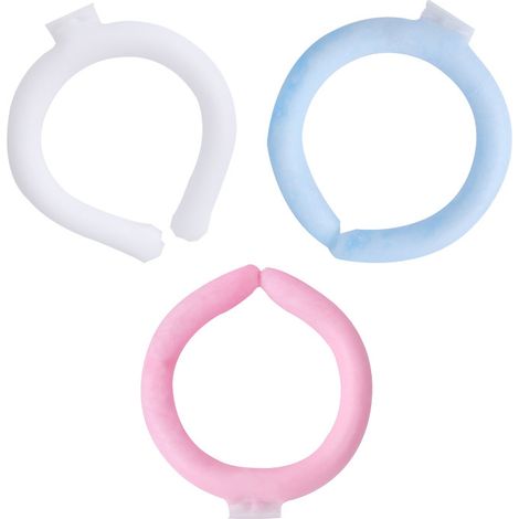 Sollbry 3 pièces Collier Rafraîchissant, Tube De Refroidissement Pour Cou, Anneau De Glace Réutilisable Cou, Idéal Pour Été,Sport,Travail,Jardin et Plein Air (1/5)