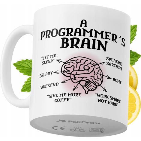 Tazza divertente e umoristica per programmatore, ideale per caffè e tè, con grafica e testo divertenti. Perfetta per compleanni, onomastici e festività. Tazza premium per occasioni speciali, per casa, (1/5)
