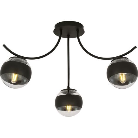 Emibig Plafoniera Boston 3xE14 nera metallo 70cm IP20 (1/5)