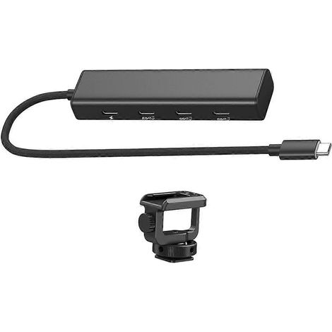 Station d'accueil USB-C avec adaptateur de griffe porte-accessoires 4 en 1, dongle multiport (1/5)