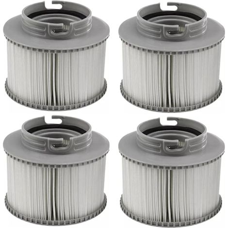Cartouches filtrantes MSpa pour piscine gonflable, lot de 4, en ABS gris, 11 x 8,7 cm-AquaForge (1/5)