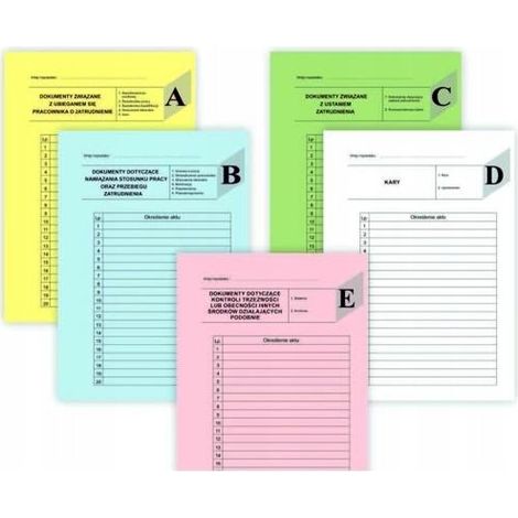 Separadores de archivos personales A4 "abcde"